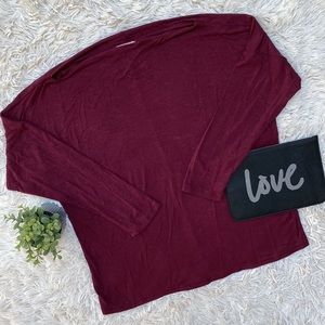 Ninexis Dolman Boatneck Top 💗 Cranberry